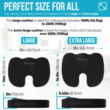 FORTEM Office Chair Cushion and Back Support for Office Chair, Lumbar Support Pillow, Memory Foam, Non Slip Sitting and Back Rest for Gaming, Car Seat Cushion, Chair Pad