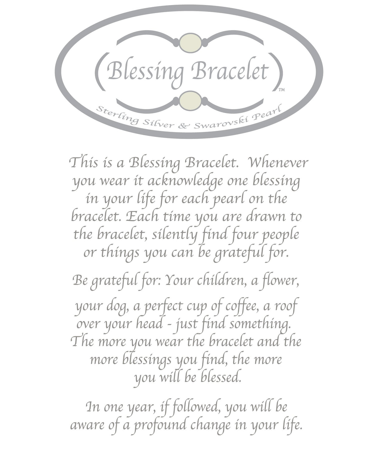 Made As Intended Crystal White Pearl Blessing Bracelet, Regular Size