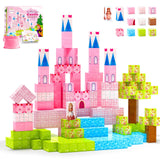 Hiwawind 64 Pcs Magnetic Blocks-Princess Castle Collection World,Magnetic Building Blocks for 3+ Year Old Boys & Girls, Creative STEM Sensory Toys,Christmas Birthday Gifts for Kids Ages 3-8