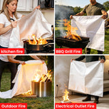 WUERLI Fire Blanket for Home and Kitchen,40" x 40",4 Pack,Emergency Fire Blanket
