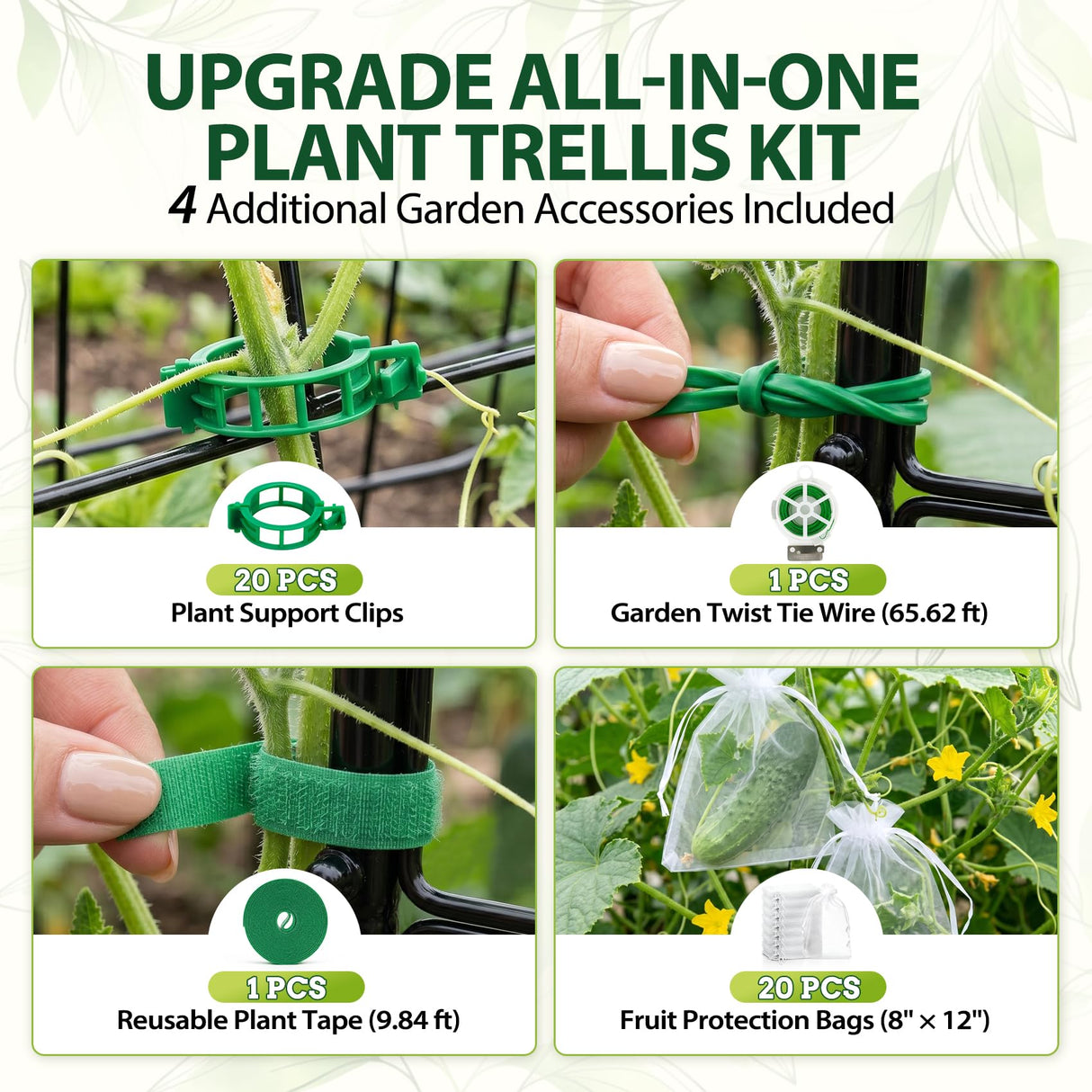 Heavy Duty 2 Pack 50"x17" Adjustable A-Frame Trellis for Climbing Plants Outdoor, Metal Rust-Proof Garden Trellis, Dense Grid Climbing Frame Trellis for Raised Beds, Cucumber, Tomatoes Outdoor