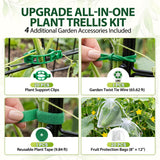 Heavy Duty 2 Pack 50"x17" Adjustable A-Frame Trellis for Climbing Plants Outdoor, Metal Rust-Proof Garden Trellis, Dense Grid Climbing Frame Trellis for Raised Beds, Cucumber, Tomatoes Outdoor