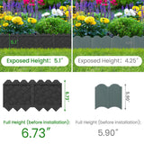 20 Pack Garden Edging with Stakes, Flower Bed Edging Borders, 5" X 20ft