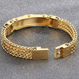 Klapgo Gold Bracelets for Men Stainless Steel Cuban Franco Link