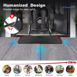 Ruedamann 1-1/2" Rise Rubber Threshold Ramp, 42.9" Wide Wheelchair Ramp, 2200 Lbs Capacity, Entry Ramp, Curb Ramps with Non-Slip Surface, Door Ramps for Wheelchairs, Scooter, Power Chairs, Driveways