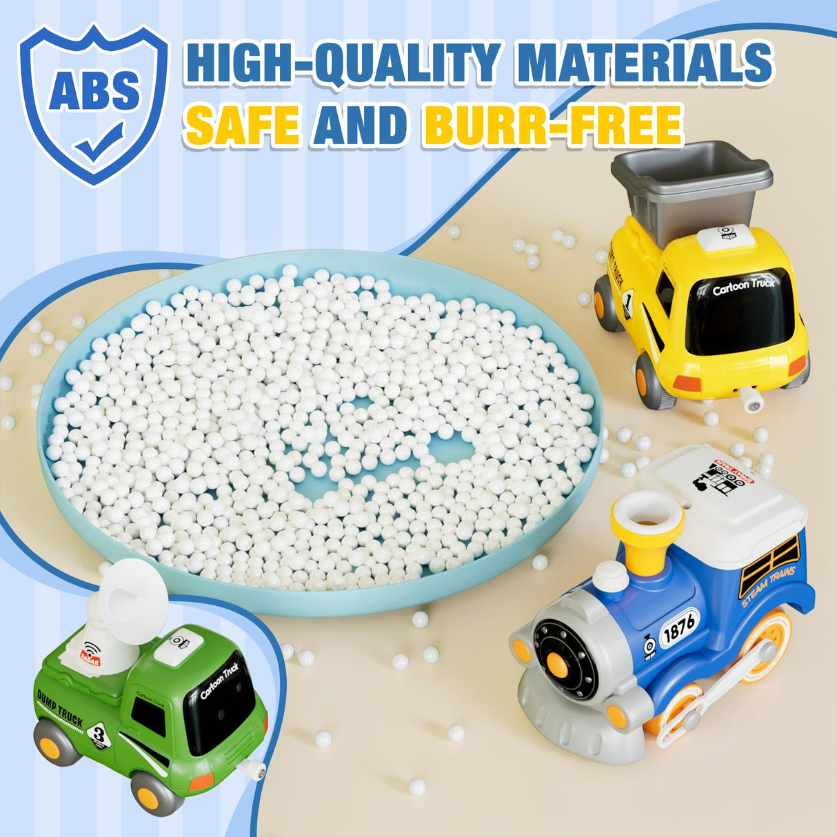 MORECOLL Train Set for Toddlers w/Steam, Music & Lights - First Choo Choo Train for Toddlers, Electric Train Set for Kids, Magnetic Train Toys, Christmas Birthday Gifts for Boys Girls