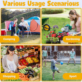 Wagon Cart Foldable, 360Lbs Collapsible Wagon Cart with Wheels Portable, Outdoor Utility Carts for Groceries, Camping, Sports, Garden, Shopping, Black