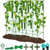 65"×48" Upgrade Heightened Cucumber Trellis for Raised Bed, U-Shape Garden Trellis for Climbing Plants Outdoor, Metal Arch Trellis for Fruit Vegetable Flower