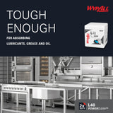 Wypall PowerClean L40 Cloths Extra Absorbent Wipes (05701), Quarterfold, Bulk Paper Wipers, White (18 Packs of 56 Sheets, 1,008 Sheet Total)