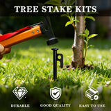 Heavy Duty Tree Stakes and Supports Kit for Leaning Tree Against Bad Weather Plant Support Stakes for Outdoor Plants 6 Pack