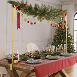 XLHOMO Over The Table Rod Stand with Clamps, Adjustable 32''-79'' Tall 32"-131" Length, Gold Table Arch Stand Metal Balloon Frame Hanging Rod for Weddings Christmas Birthdays Garden Arbors Decoration