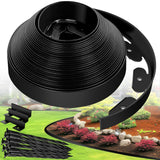 YUYIUS Landscape Edging Border - 1.5”x40’ Garden Edging Border with 40 Stakes, No Dig Lawn Edging for Landscaping for Garden Bed, Thickened Top Edge Flexible Flower Bed Border Edging for Outdoor