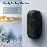 SECRUI Wireless Doorbell with 3Receivers 2 Push Buttons, Easy installation, Adjustable Volume, 58 Chimes, Colorful LED, 1000Ft Range, M520+F55, Black
