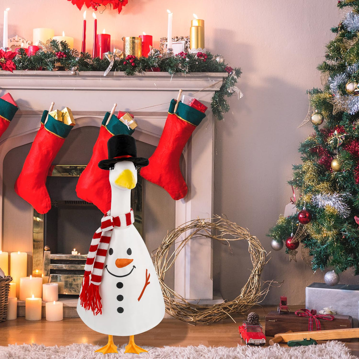 Christmas Goose Outfit Winter Snowman Goose Costume for Outdoor Decor
