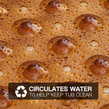 YINENN Bath and Shower Safety Mats 40x16 inch, Non Slip with Suction Cups for Bathroom Stall and Tub Floor, Extra Large and Machine Washable, Drain Holes Keep Bathtub Clean, Brown