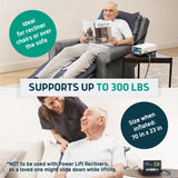 Lunderg Alternating Air Pressure Pad for Recliner Chair - Pressure Relief Cushion Topper for Recliner - Bed Sore Prevention - Includes Medical Grade Mattress Pad, Cover & Quiet Pump - Home or Hospital