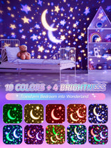 One Fire Star Projector Night Light for Kids Room, Bluetooth Speaker+Remote, 48 Lighting Cool Star Light Projector, Kids Room Decor, Christmas Gifts