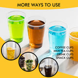 RACETOP 500 Pack 9 oz Plastic Cups, Clear Disposable Plastic Cups Bulk, Cold Drinking Party Cup, Transparent for Wedding, Thanksgiving, Christmas, Party