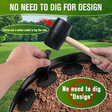 3 Inch Landscape Edging, 3" x 100' Garden Edging, 3 Inch No Dig Edging for Landscaping with 120 Pcs Anchoring Spikes and 5 Pcs Connectors Flexible Landscape Border Edging for Landscaping(Black)