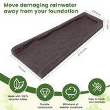 Sekcen 2 Pack Rubber Downspout Splash Block Rain Gutter Down Spout Drain Trays Brown