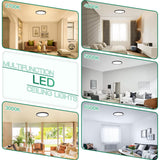 Brightever Black Flush Mount Ceiling Light, 7 Inch 12W, Super Slim 0.67 Inch 1200LM LED Ceiling Light Fixtures, Dimmable & 2700K/3000K/4000K/5000K/6500K 5 Color in One Ceiling Lamp for Closet, 2 Packs