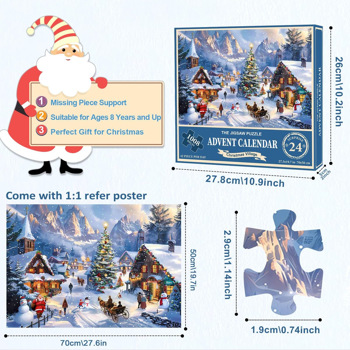 Puzzle Advent Calendar 2026 – 24 Days Christmas Countdown Jigsaw Puzzle