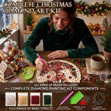 MTZK 2PCS Christmas Pearl Diamond Painting Suncatcher Kit，DIY Craft, Beaded Acrylic Craft Set for Adults & Teens, Creative Xmas Tree Pendant Gift