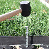 50/100/150 Pack 6" Solid Galvanized Non-Rust Metal Garden Stakes Spiral Landscape Edging Anchors for Paver Edging, Gardening, House Construction, etc (50)