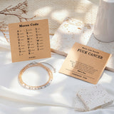 ASKRAIN Cancer Gifts for Women, Morse Code Bracelets Unique Breast Cancer Patients Chemo Survivor Comfort Gifts for Women, Inspirational Uplifting Gift for Female