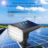 JEJOT Solar Lights Outdoor Waterproof IP65, Super Bright LED with Lens, 6500K 2 Lighting Modes, Solar Powered Yard Garden Solar Spot Lights for Outside Landscape Auto On/Off - 6 Pack