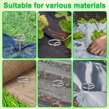 120 Pack 6 Inch 8 Gauge Landscape Staples – G-Shaped Heavy Duty Garden Stakes, 4.0mm Galvanized Ground Anchors, Sharp Beveled Tip for Weed Barrier Fabric, Erosion Control, Artificial Grass & Hard Soil