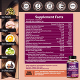 (2 Pack) Hair Growth Vitamins for Women | Biotin 10,000mcg, Collagen, Patented OptiMSM®, goMCT®, Saw Palmetto | Naturally Regrow Stronger & Healthier Hair, Skin and Nails | May Stop Hair Loss