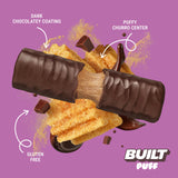 Built Bar, Puff Protein Bars, Churro Puff, 17g Protein Snacks, On-The-Go Bars, Only 140 Calories & 6g Sugar, Collagen, Gluten Free, 12 Count