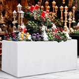 HolidayIdeas Fitted White Tableclothes - 72 x 30 Inch - 2 Pack Rectangle Table Covers for 6 Foot Tables, Polyester Fabric Tablecloths for Christmas, Parties, Wedding, Trade Show