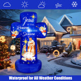 Civaner 6FT Christmas Inflatable Nativity Scene Decoration with Built in LED Lights, Jesus is The Reason for The Season Christmas Holy Nativity Decoration for Xmas Outdoor Yard Garden Lawn
