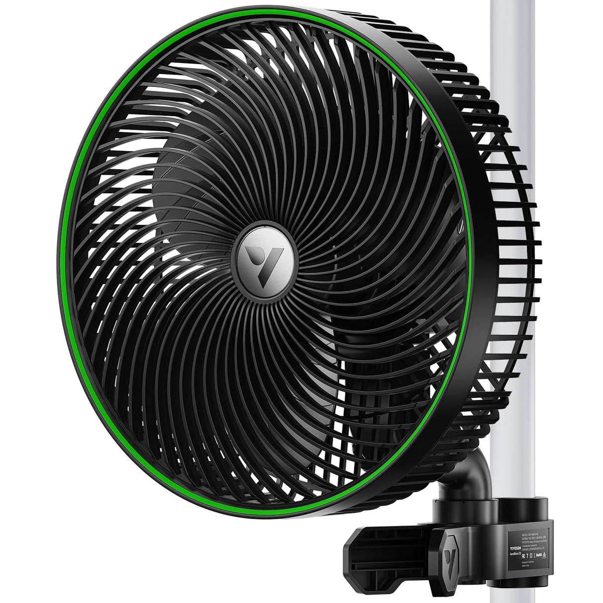 VIVOSUN AeroWave E9 Grow Tent Auto Oscillating Clip Fan, 9" Fan,1-Pack