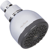 Aqua Elegante High Pressure Shower Head - Best 3 Inch Wall Mount Bathroom Showerhead For Boosting Low Flow With Anti-Clog Nozzles & Adjustable Brass Ball Joint - 2.5 GPM - Polished Chrome
