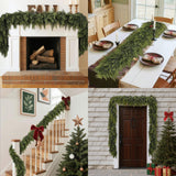 LVZHIYUAN 2 Pcs 6FT Christmas Garland,Real Touch Cedar Garland