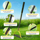 COCONUT 50 Inch Manual Weed Wacker with Double Serrated Blade
