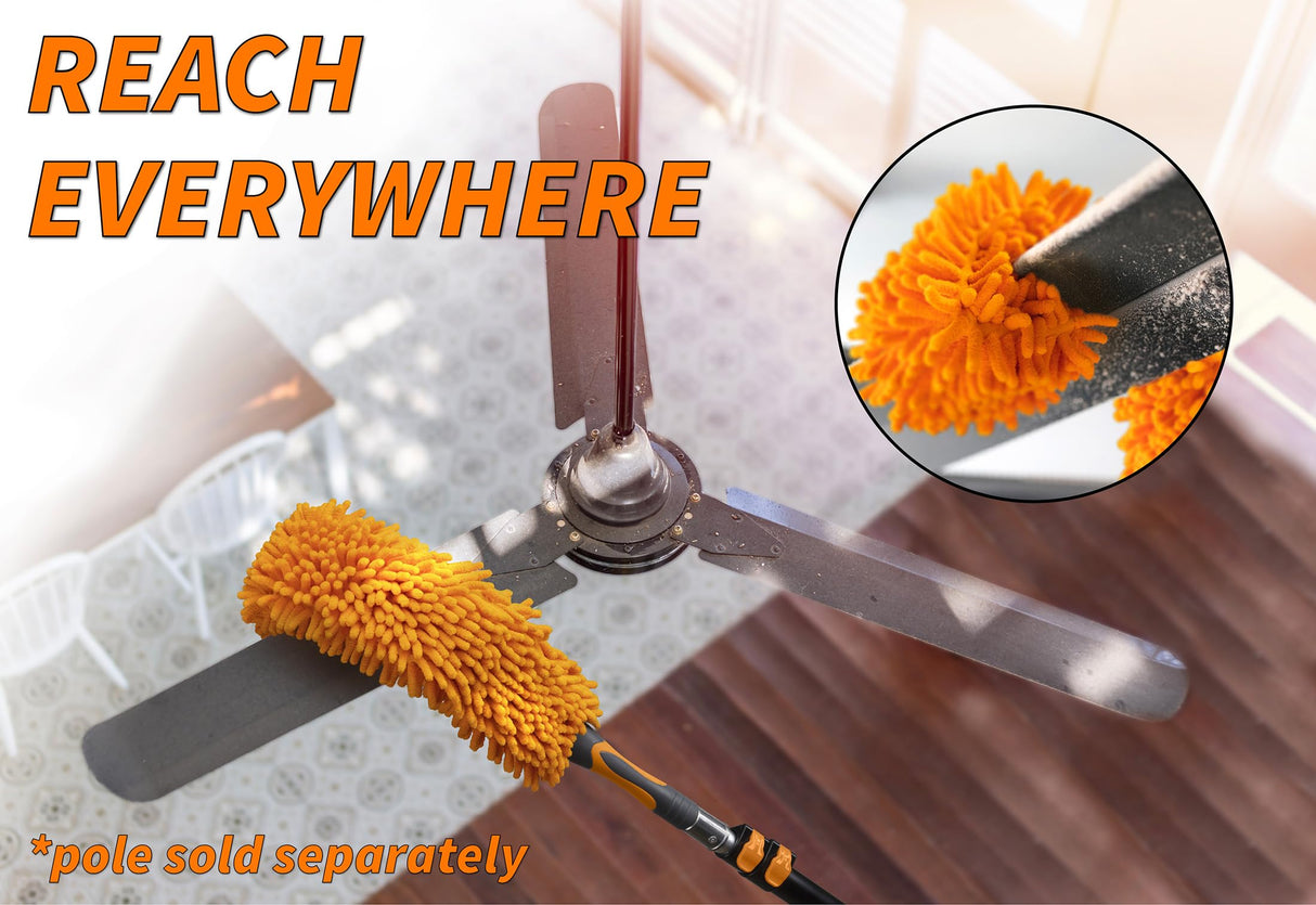 5-30 ft Long Telescopic Extension Pole // Multi-Purpose Extendable Pole with Universal Twist-on Metal Tip // Lightweight and Sturdy // Best Telescoping Pole for Painting, Dusting and Window Cleaning