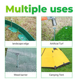 EISENSP 6.3-Inch Galvanized Heavy-Duty Landscape Stakes, (300-Pack) Spiral Metal Turf Spikes for Artificial Grass, Paver Edging, Weed Barrier, Securing Fences and More