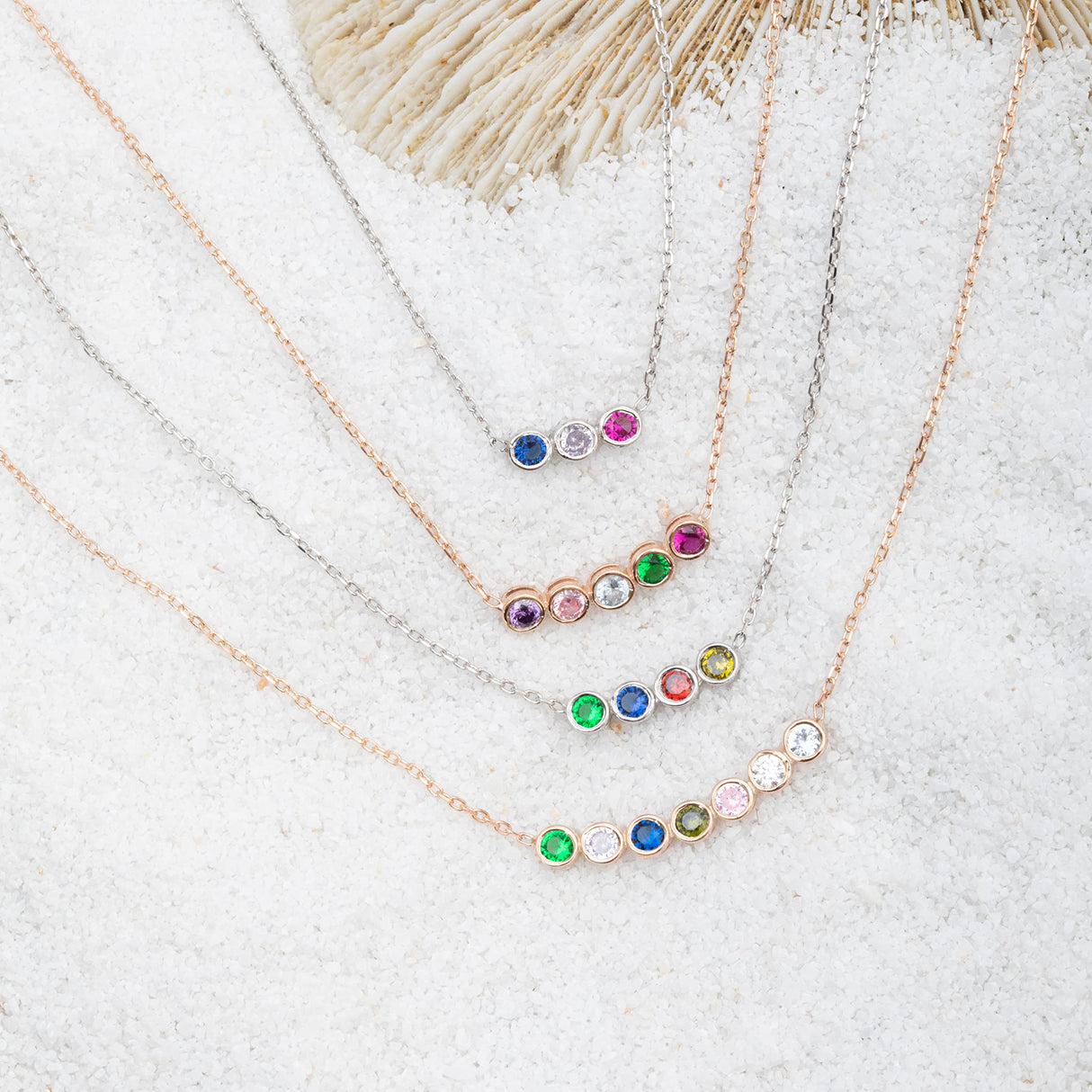 SilveristicJewelry 925 Sterling Silver Birthstone Necklace for Women – Personalized Dainty Necklace, Gift for Mom, Grandma, or Her, Birthday Gift, Birthstone Jewelry for Women