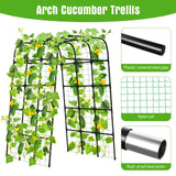 7FT Garden Trellis Arch for Climbing Plants – Tall Outdoor Metal Trellis for Vegetables, Peas, Tomatoes,﻿ Cucumber Trellis Arch & Vertical Garden Climber Plant Support for Vine Plants