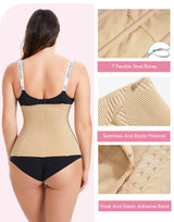 LODAY Waist Trainer Corset Shapewear Tummy Control Body Shaper Waist Cincher for Women Postpartum Belly Band Wrap - Small Beige Hook