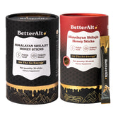 Better Alt Pure Himalayan Shilajit Sticks with Organic Honey, Saffron | Easy to Consume Shilajit| Energy Boost & Immune Support, 85+ Trace Minerals, 75%+ Fulvic Acid (Pack of 2) Classic + Cinnamon