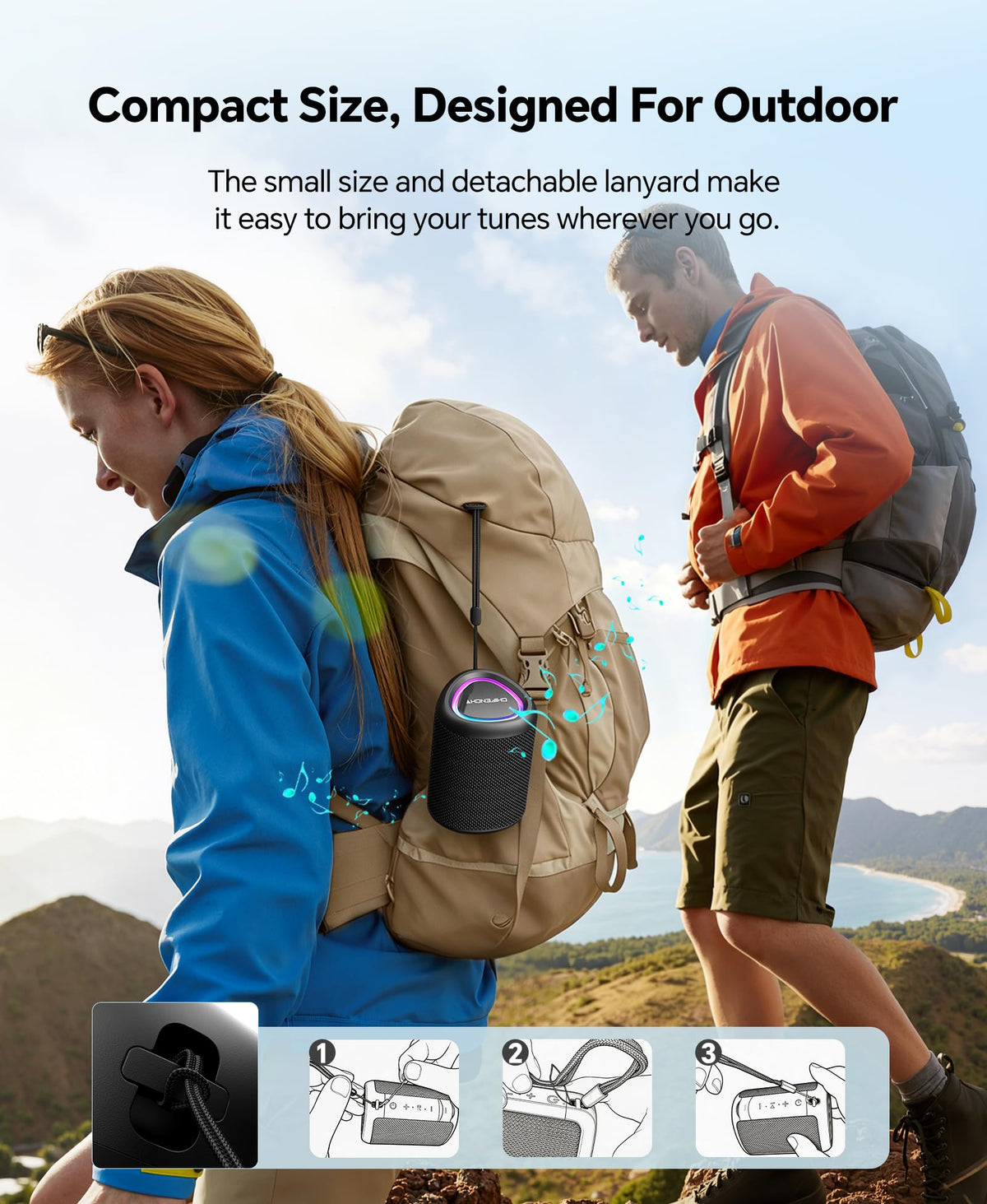 Portable Bluetooth Speaker Gift Ideas: Outdoor Travel Essentials Waterproof