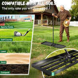 36X12 Lawn Leveling Rake,Lawn Leveler with 78" Long Handle