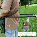 Extra Gardening Apron Waterproof Cross Back Apron Women, 600D Polyester Heavy Duty Men Apron Harvest Bag, Over 30% Larger Than Standard Models, Adjustable Straps and Large Quick Release Pockets Green
