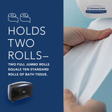 Kimberly Clark Professional Combo Unit Toilet Paper Dispenser (09551), Cored Standard Roll Compatible, Smoke (Black), 13.1" x 20.4" x 5.8", 1 / Case