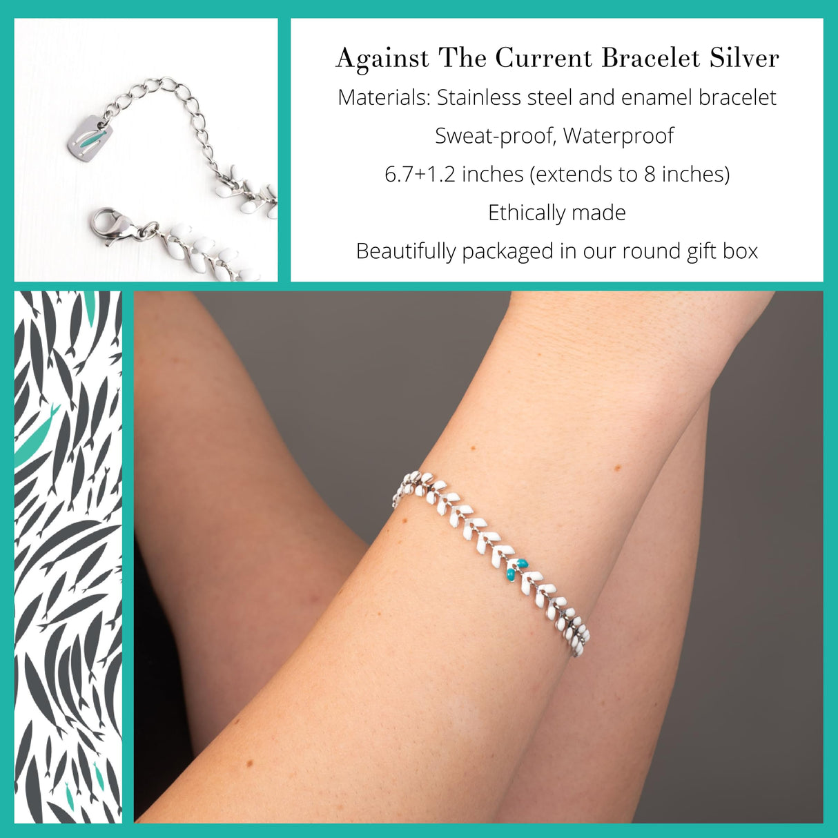 The Chosen: Against the Current Silver Bracelet – Elegant Christian Jewelry, Inspirational Faith Bracelet for Women and Men, Religious Gift, Faith-Based Accessory, Scripture-Inspired Statement Piece